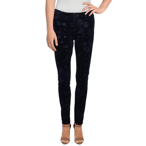 J Brand Velvet Embellished Skinny Jeans - Picture 1 of 3